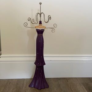 Jewelry holder purple gown with studs